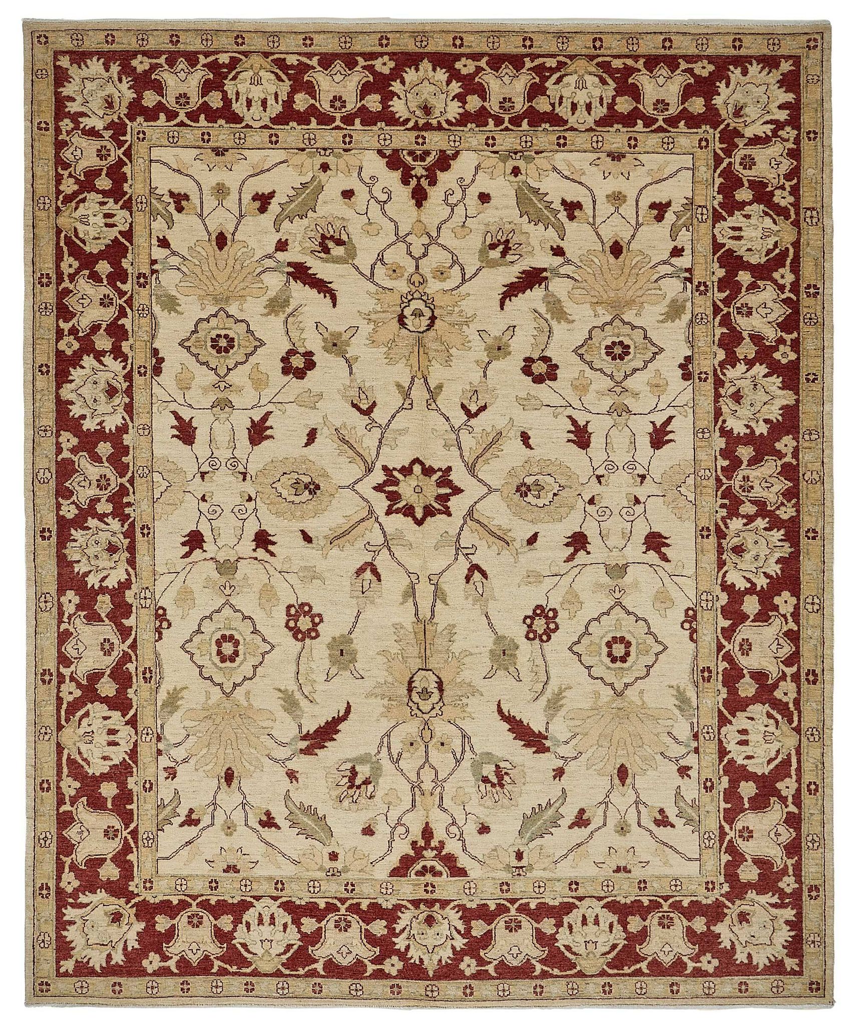 Tapis Oushak en laine noué à la main turc 242 cm x 295 cm