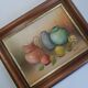 Cadre peinture nature morte signée vintage