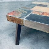 Brutalist Style Coffee Table in Slate Stone, 1970s