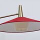 Articulated floor lamp with counterweight mid-century by Rupert Nikoll, nickel, brass.