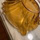 Orange glass fruit dish