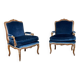 Pair Of Armchairs For Queen Louis XV, Carved “oak” Wood 18th Century