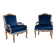 Pair Of Armchairs For Queen Louis XV, Carved “oak” Wood 18th Century