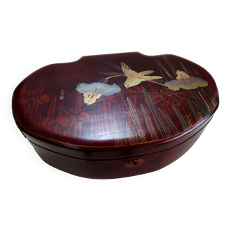 Asian box in lacquered wood