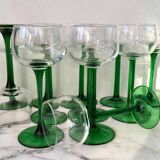 12 verres à vin d’Alsace en cristallin
