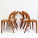 Suite de 4 chaises gondole pour Baumann