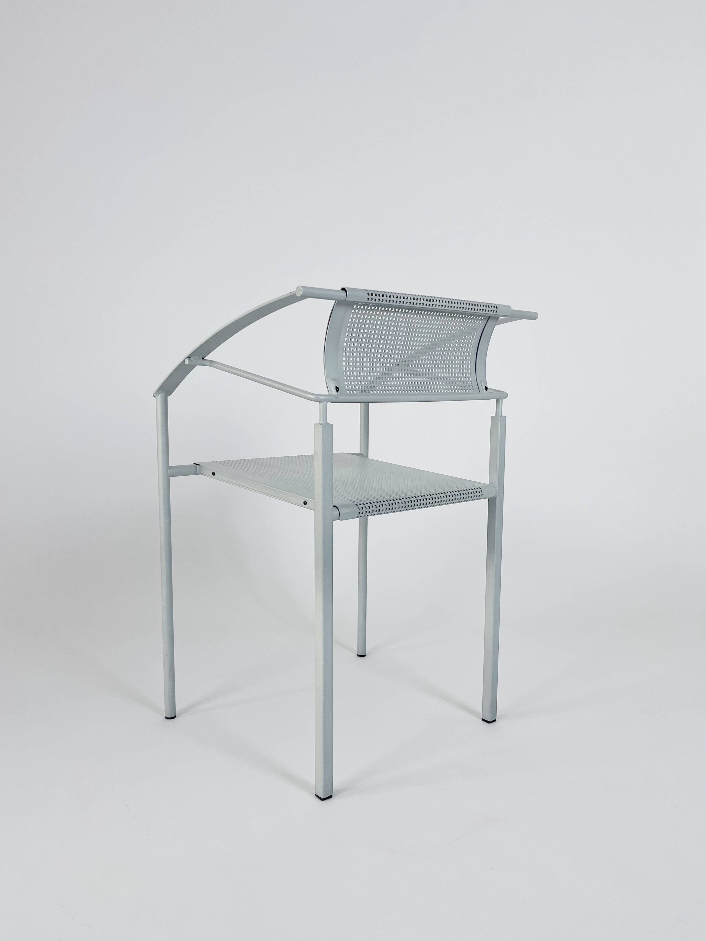 Fauteuils vintage en métal 'Carrè VI' par Fly Line Italie années 1990