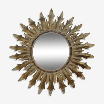 Vintage metal sun mirror,  70