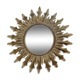 Vintage metal sun mirror,  70