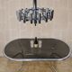 Vintage large chrome Italian Space Age pendant lamp Sciolari