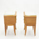 Pair of bedsides in sycamore brass mirror by Jean Pascaud 1940