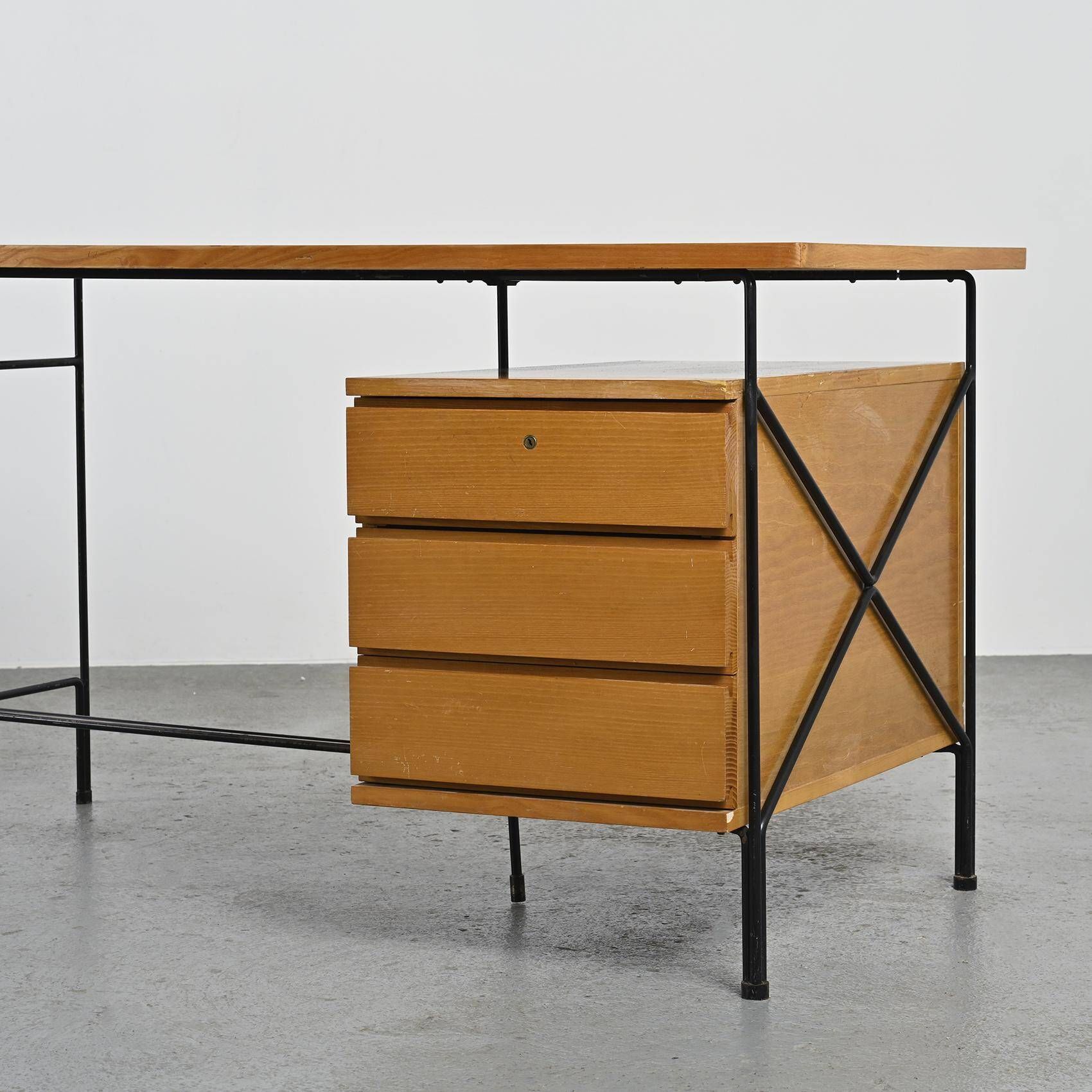 Modernist Desk by ARP, Minvielle France circa 1955