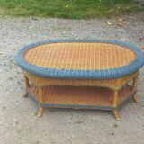 Two-tone rattan coffee table