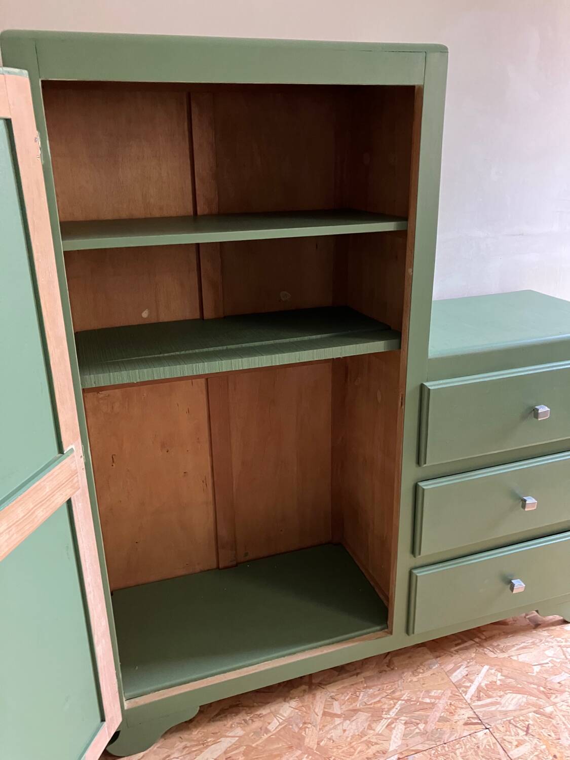 Asymmetrical art deco wardrobe