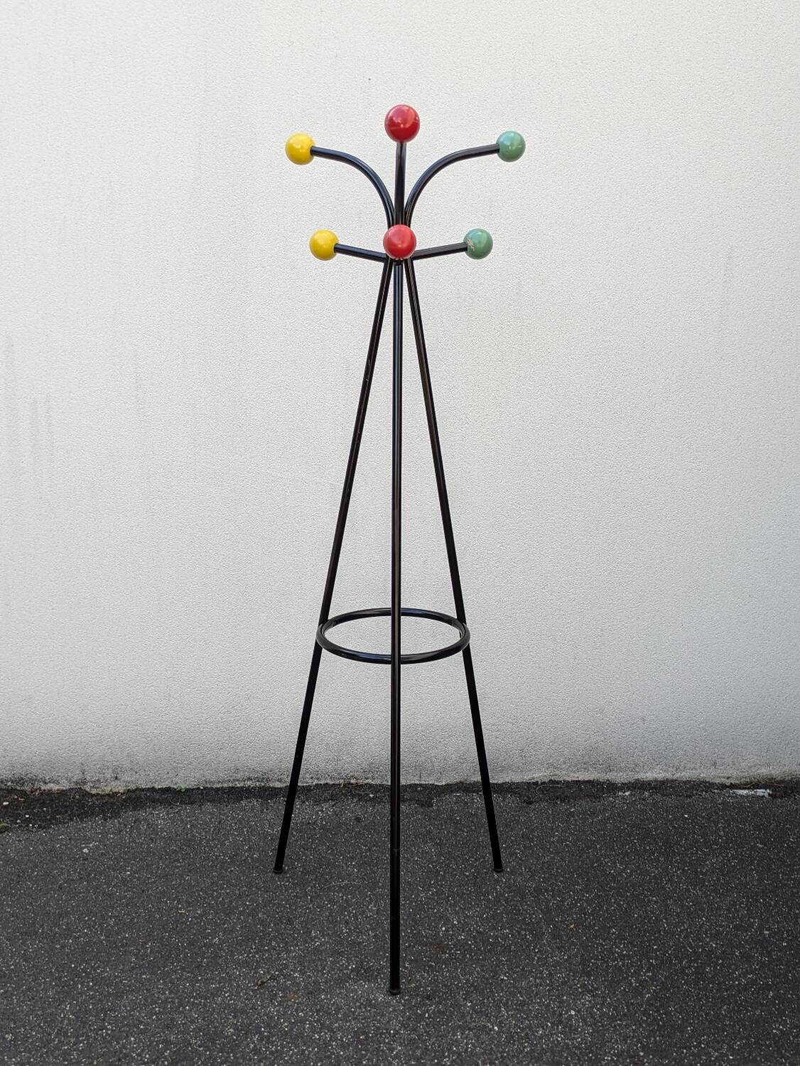 Vintage 1960s ball coat rack, Roger Féraud style