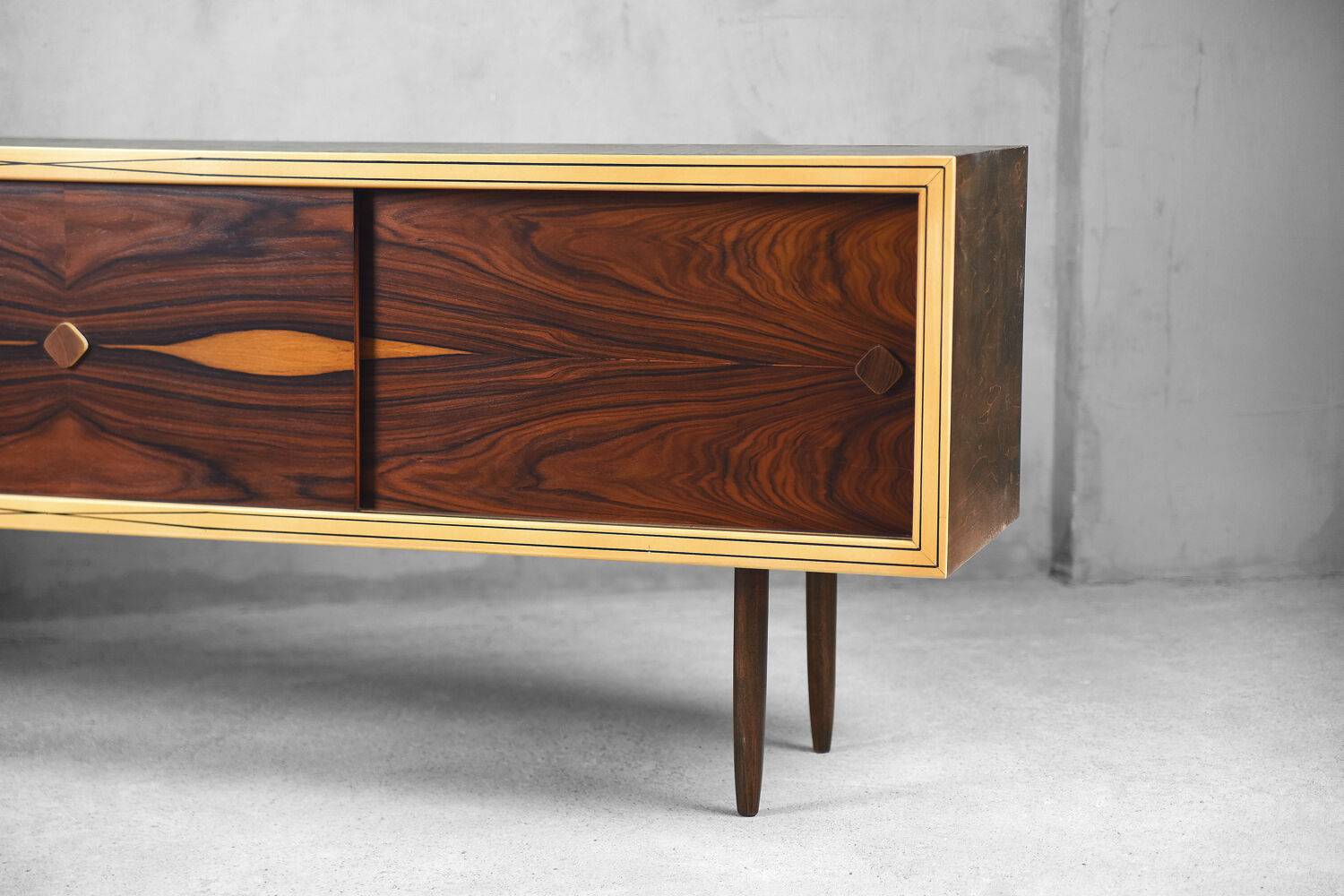 Mid-century modern Swedish rosewood and birch sideboard, 1960s