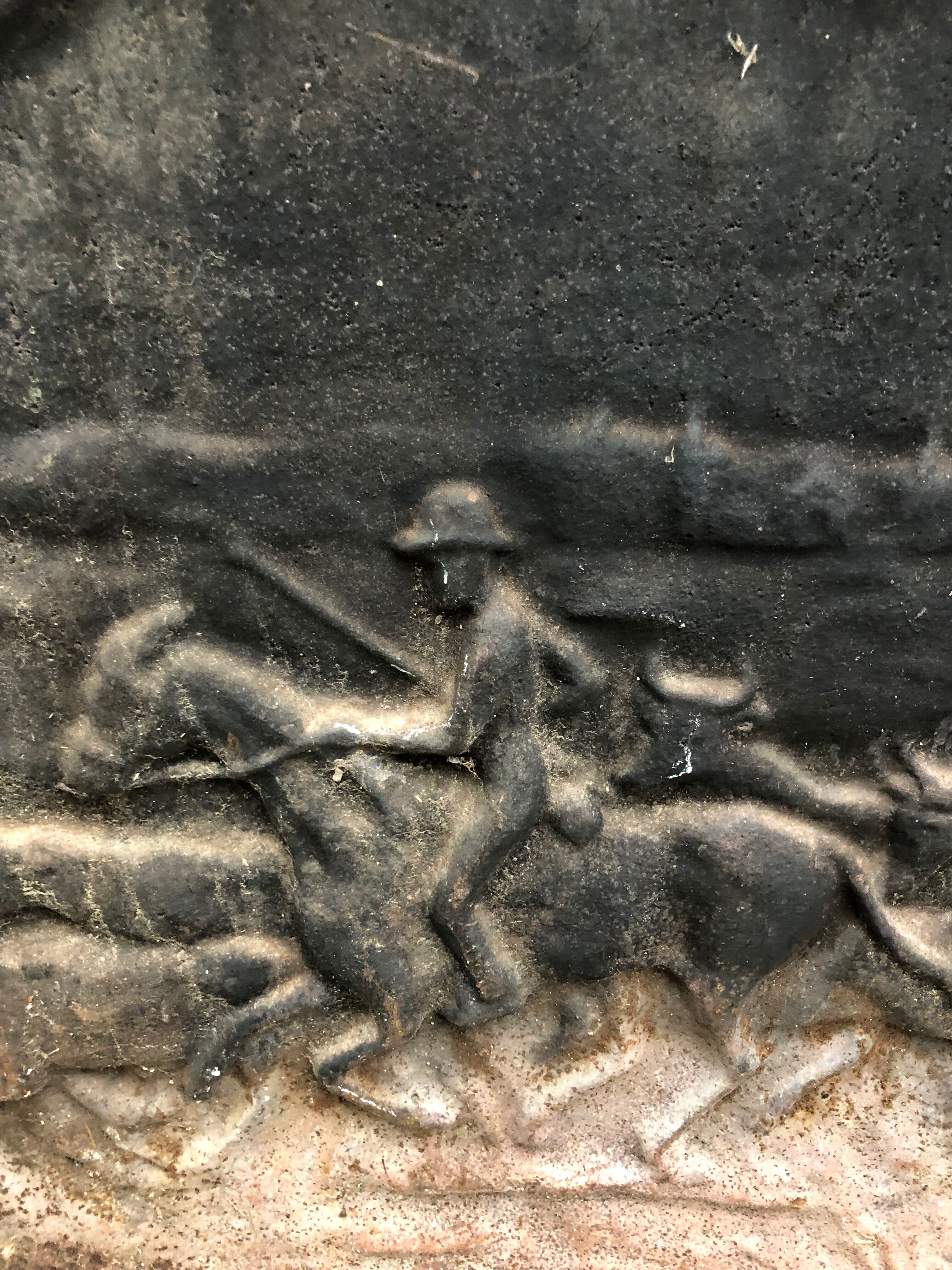 Chimney plate camargue scene