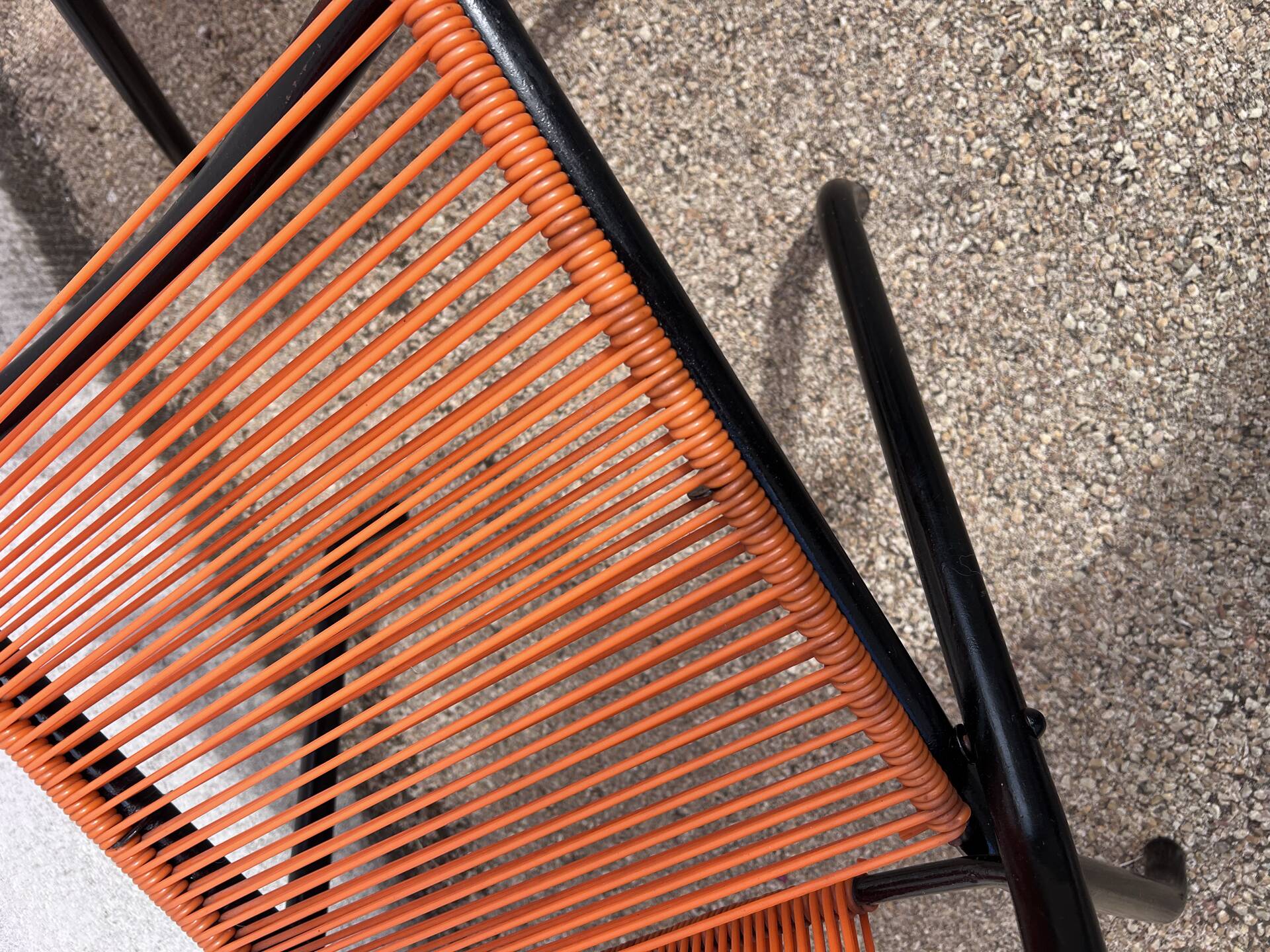 Paire Chaises pliantes scoubidou 1970's