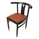 Vintage THONET Bentwood Dining Chair: Postmodern Brown Leather Seat