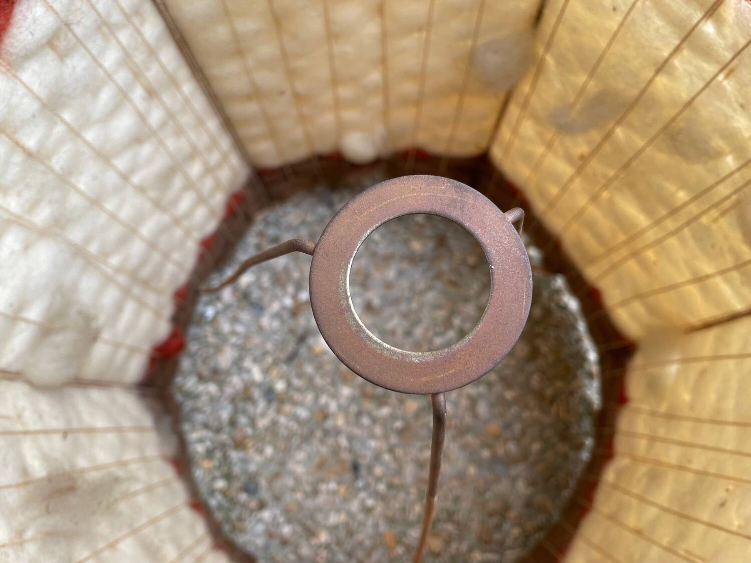 Vintage 70's wool lampshade