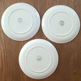3 plates with flower decoration