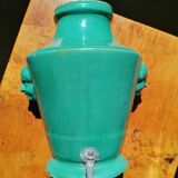 Turquoise glazed terracotta fountain