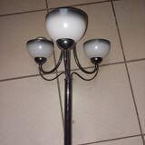 Vintage chromed metal table lamp used