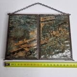 Vintage triptych mirror to hang or pose