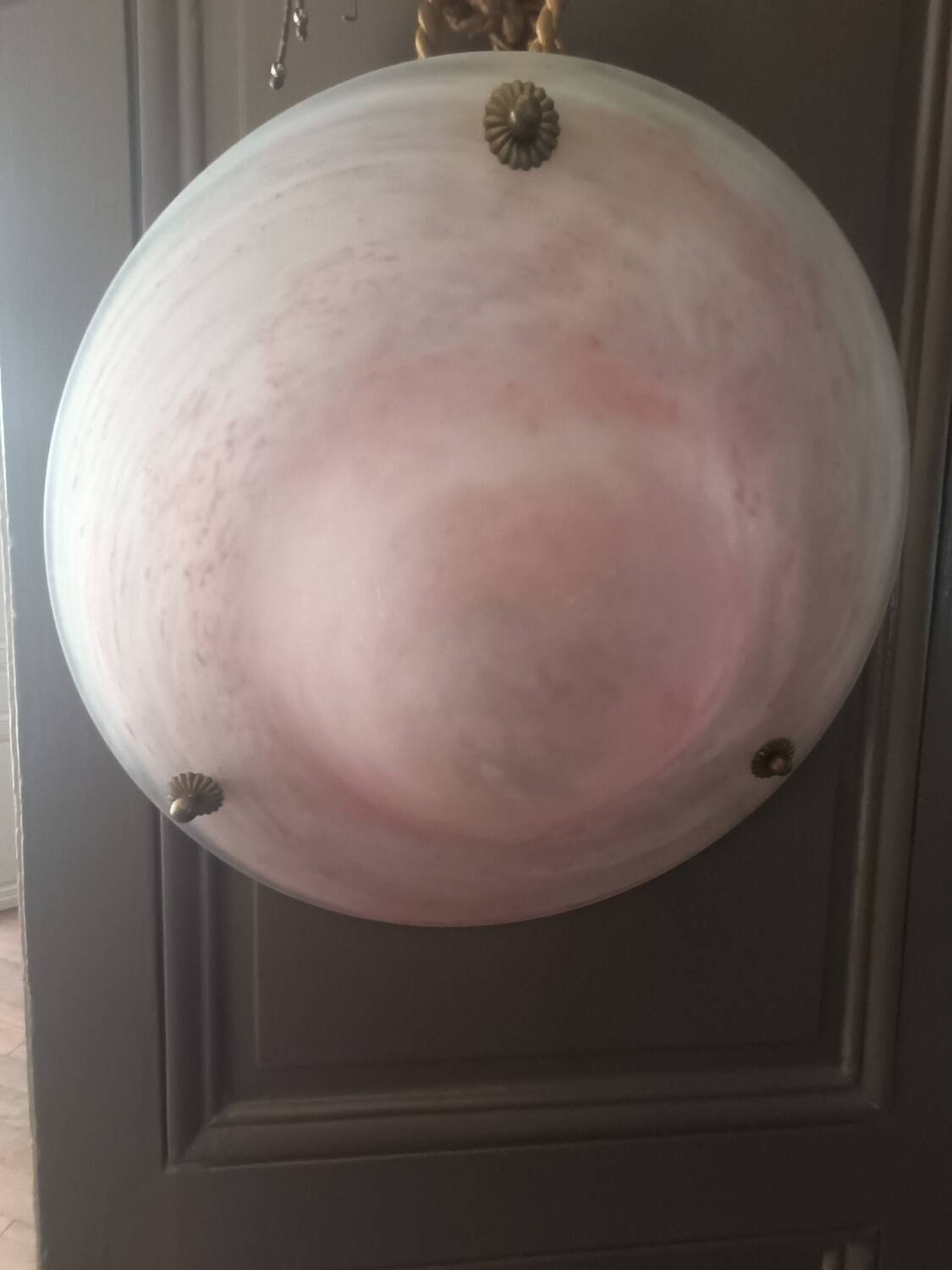 Art Deco glass paste chandelier