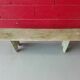 Original green patina bench