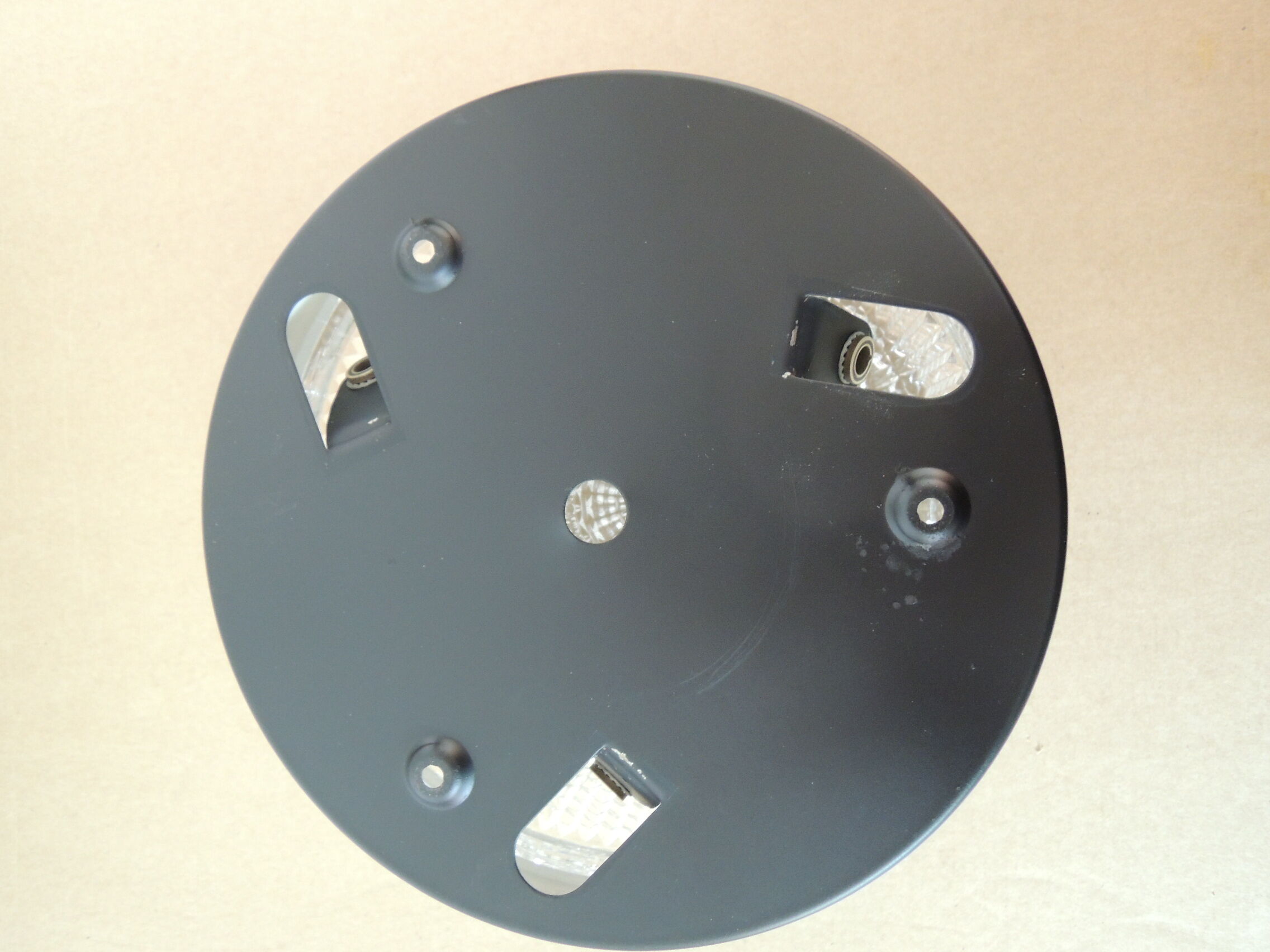 Glass and metal ceiling light