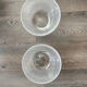 Pair of Large Salad Bowls in Modernist Crystal – Scandinavian Style / O