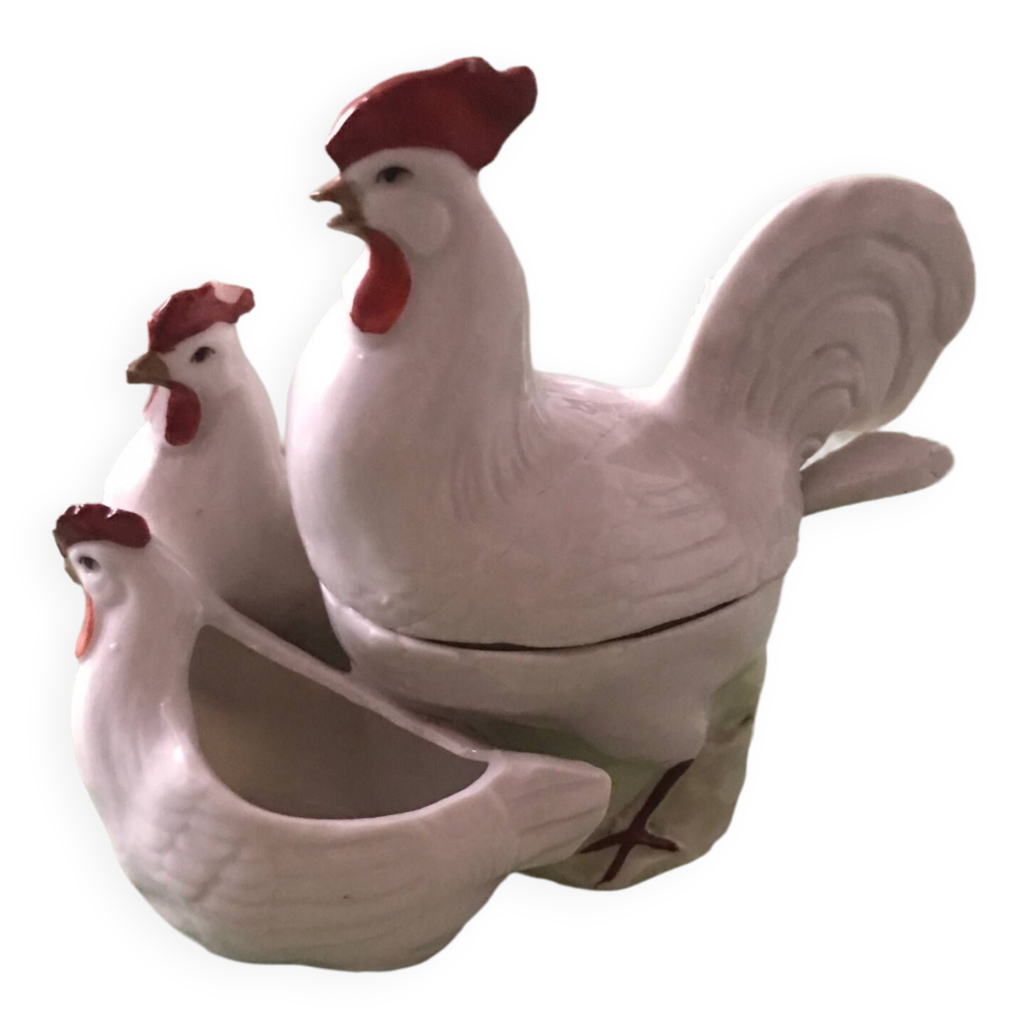 Roosters mustard salt and pepper shakers