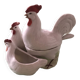 Roosters mustard salt and pepper shakers