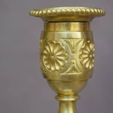 Pair of 19th century gilt bronze candlesticks