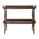 Classic serving trolley from the 1960s, solid Macoré frame with two Macoré veneer shelves and brass castors