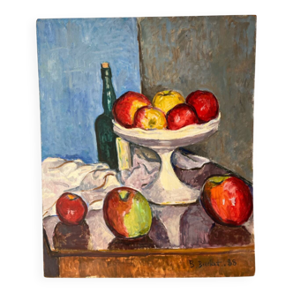Still life, oil on panel signed B Bucket 88