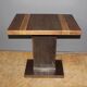 Art Deco period pedestal table in oak and nickel-plated bronze circa 1930