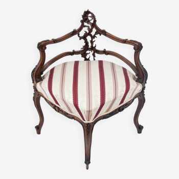 Fauteuil d'angle, France, vers 1880.