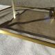 Table bout de canapé acier bicolore Guy Lefèvre Maison Jansen an 70