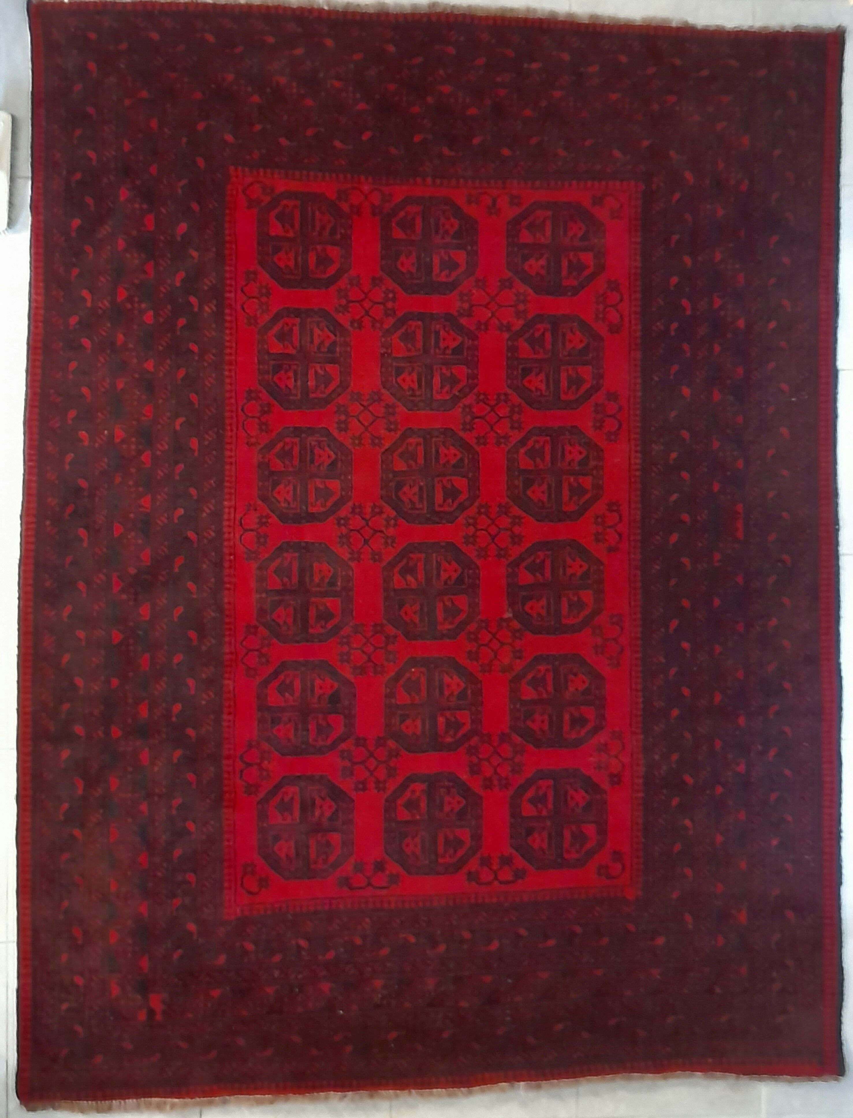 Tapis Bokhara noué main 197x262cm