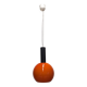 Orange opaline ball pendant light by Parscot, France circa 1970
