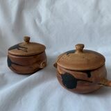 2 cassolettes en grès vernissé, Poterie de la Colombe