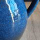 Vintage Blue Stoneware Jug with Grape Cluster Pattern, Ceramic Vase