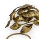 Hollywood regency set of 2 brass leaves table lamps, Bottega Gadda Italy, 1970s