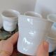 6 design espresso cups crumpled white porcelain Revol