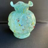 Art Nouveau glass vase with variegated bottom
