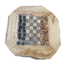 Rustic chess games made of natural olive wood