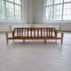 Large 1960s "Bodö" canapé in oak, leather and wool, Svante Skogh, Sweden