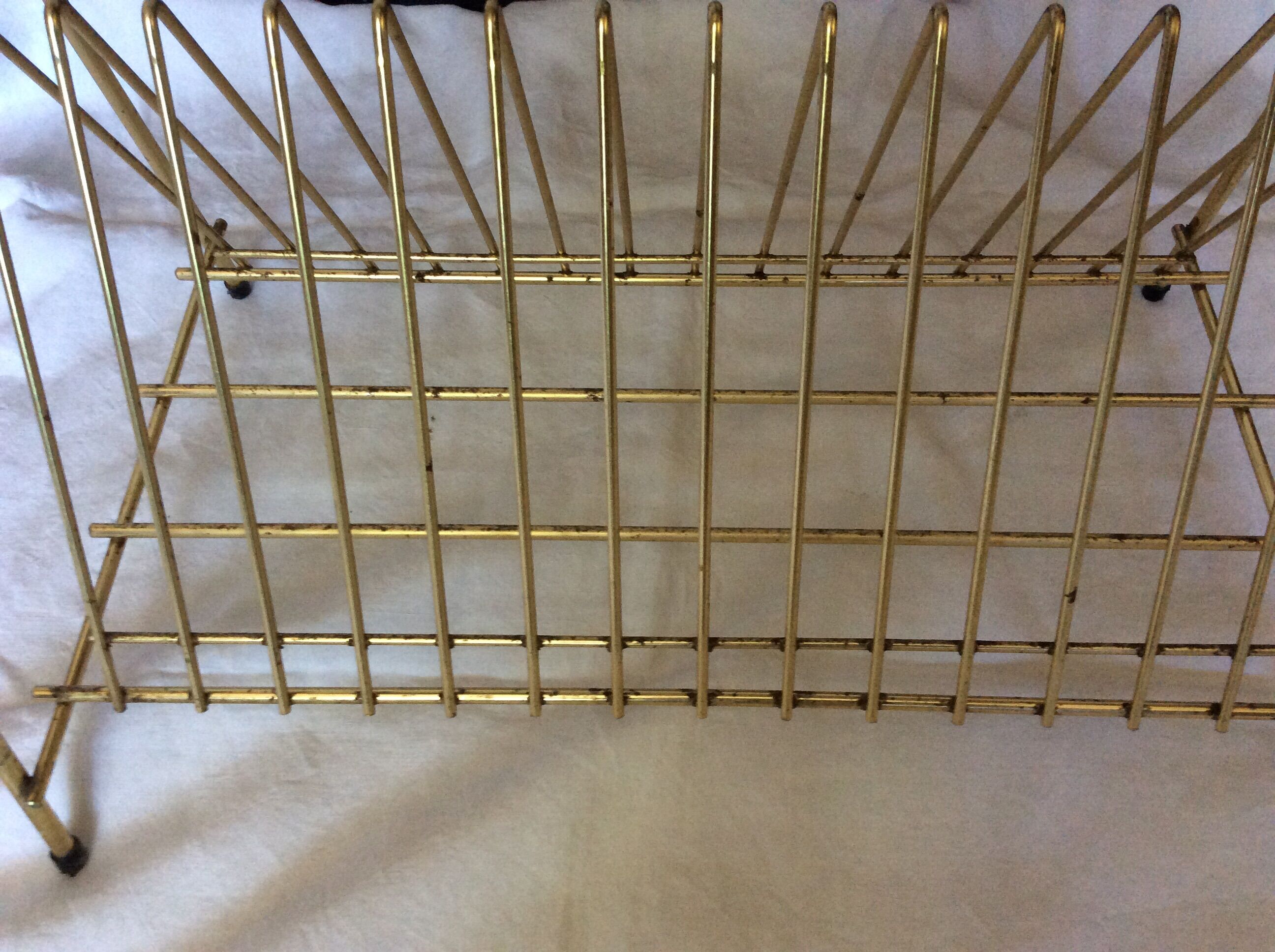 Side table wearing vinyl or journals